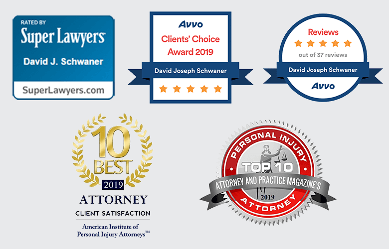 Schwaner Injury Law Awards — Super Lawyers, Avvo, 10 Best Attorney